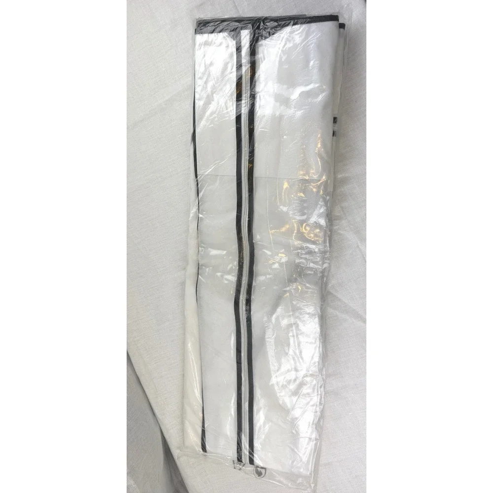 NWT Standard Sz White Portable Wardrobe Closet Garment Cover Clothing Protection